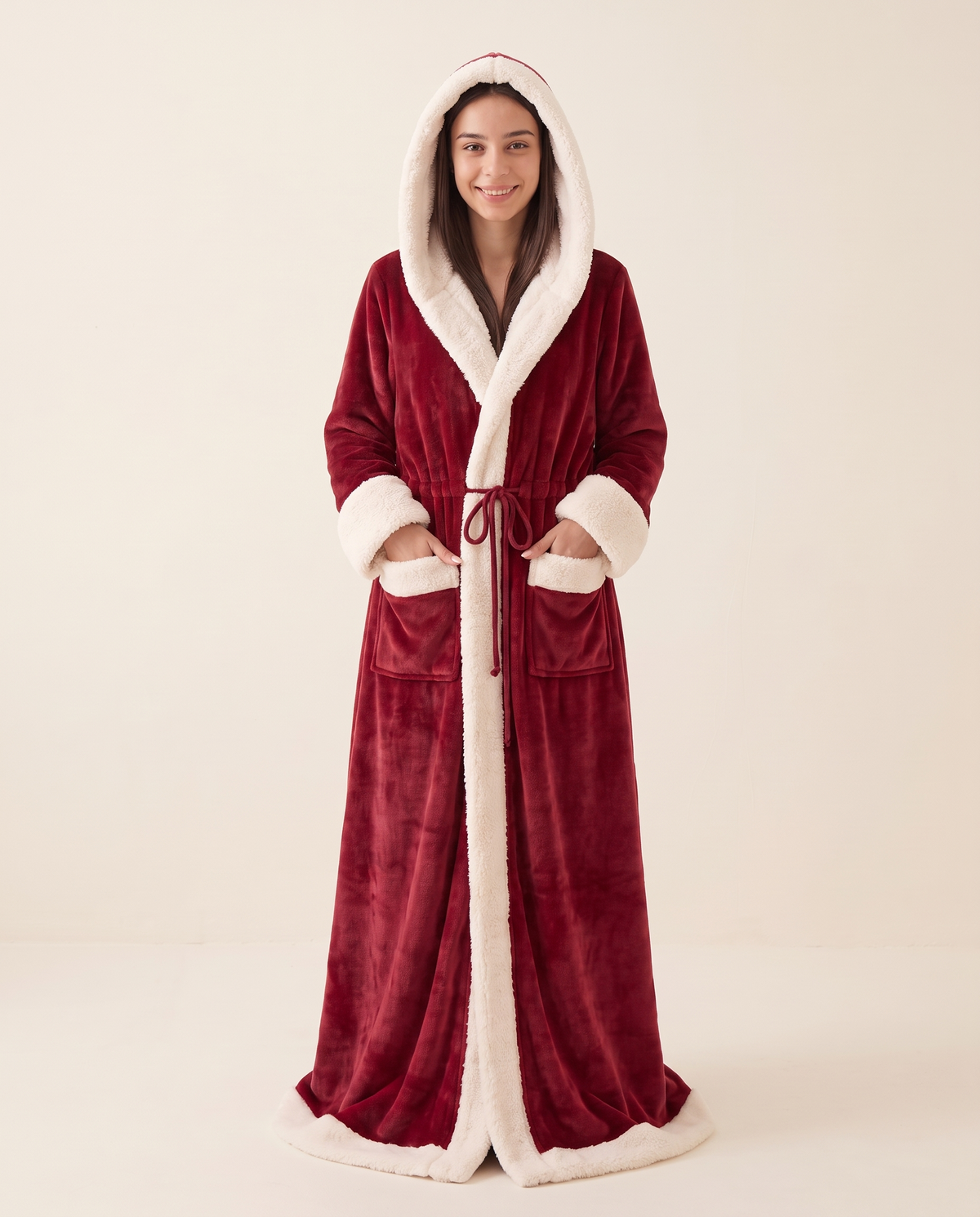 CozyPlaid Rouge – peignoir plaid chauffant