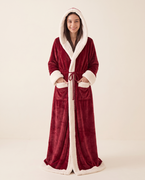 CozyPlaid Rouge – peignoir plaid chauffant