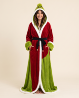 CozyPlaid Grinch – peignoir plaid chauffant